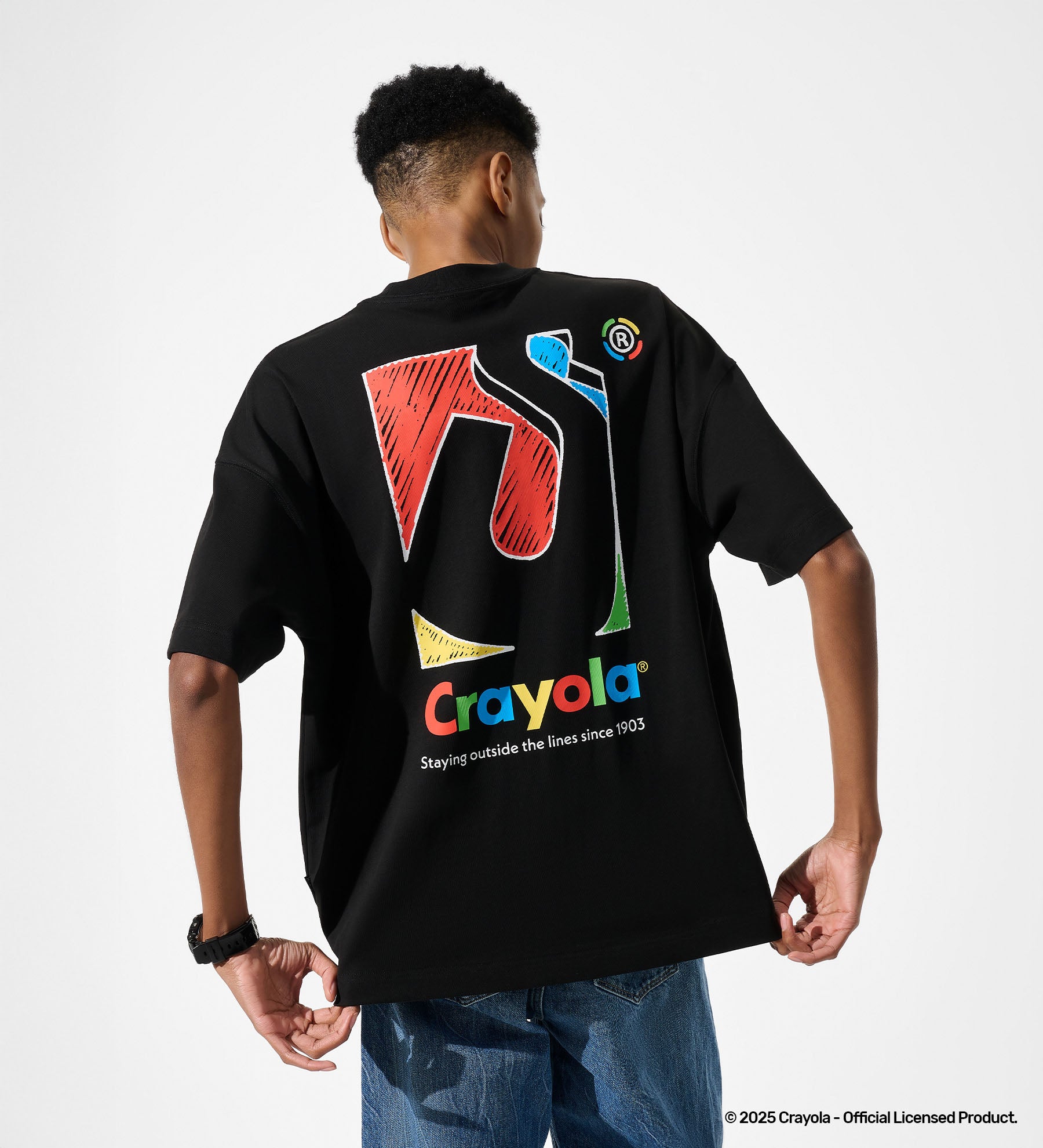 SDMN x Crayola Initial Box T-Shirt [Black]