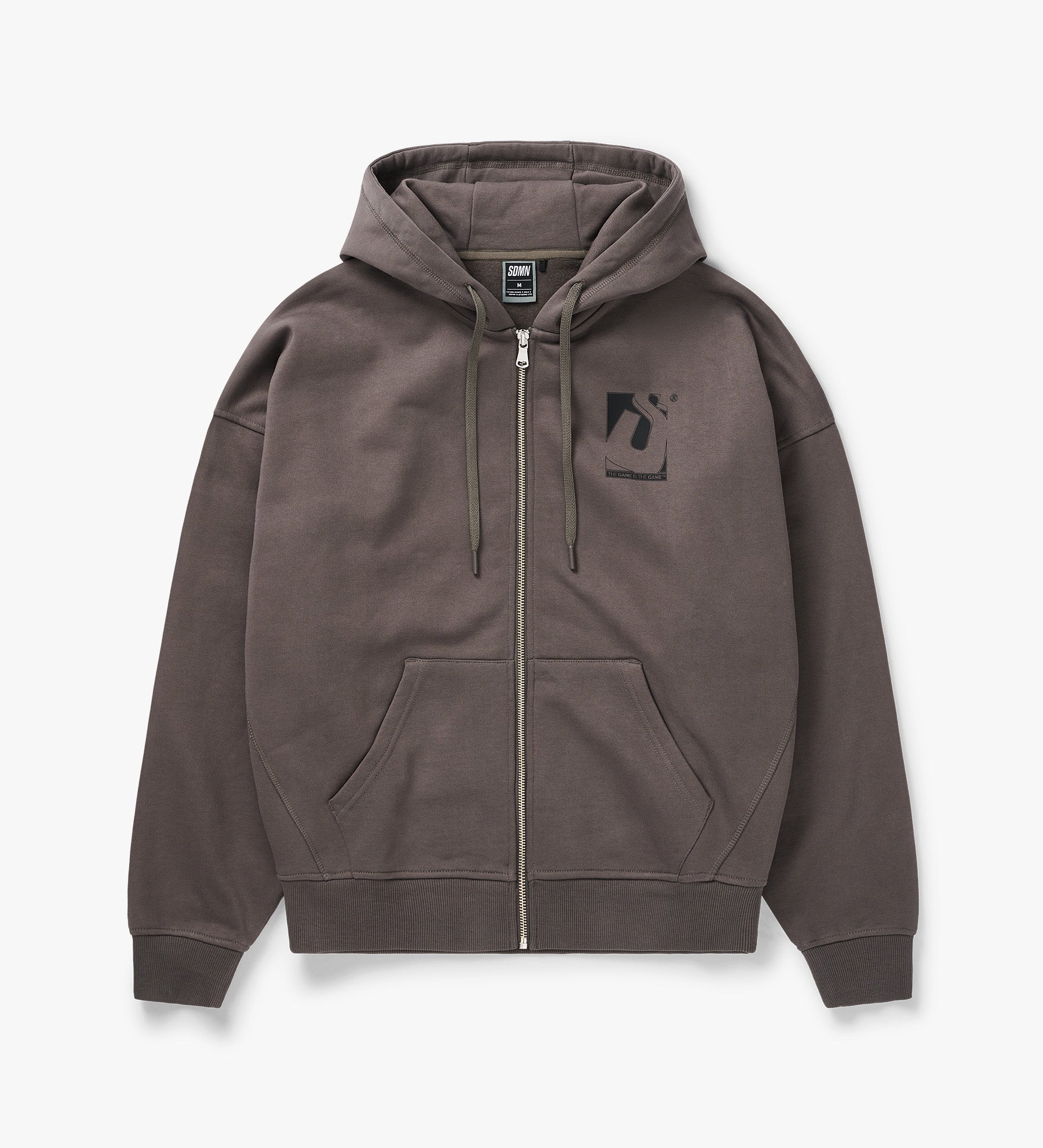 Initial Box Zip Hoodie [Phantom Grey]