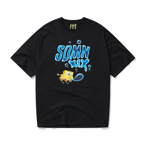 SDMN X SpongeBob Bubble Blowing T-Shirt [Black]