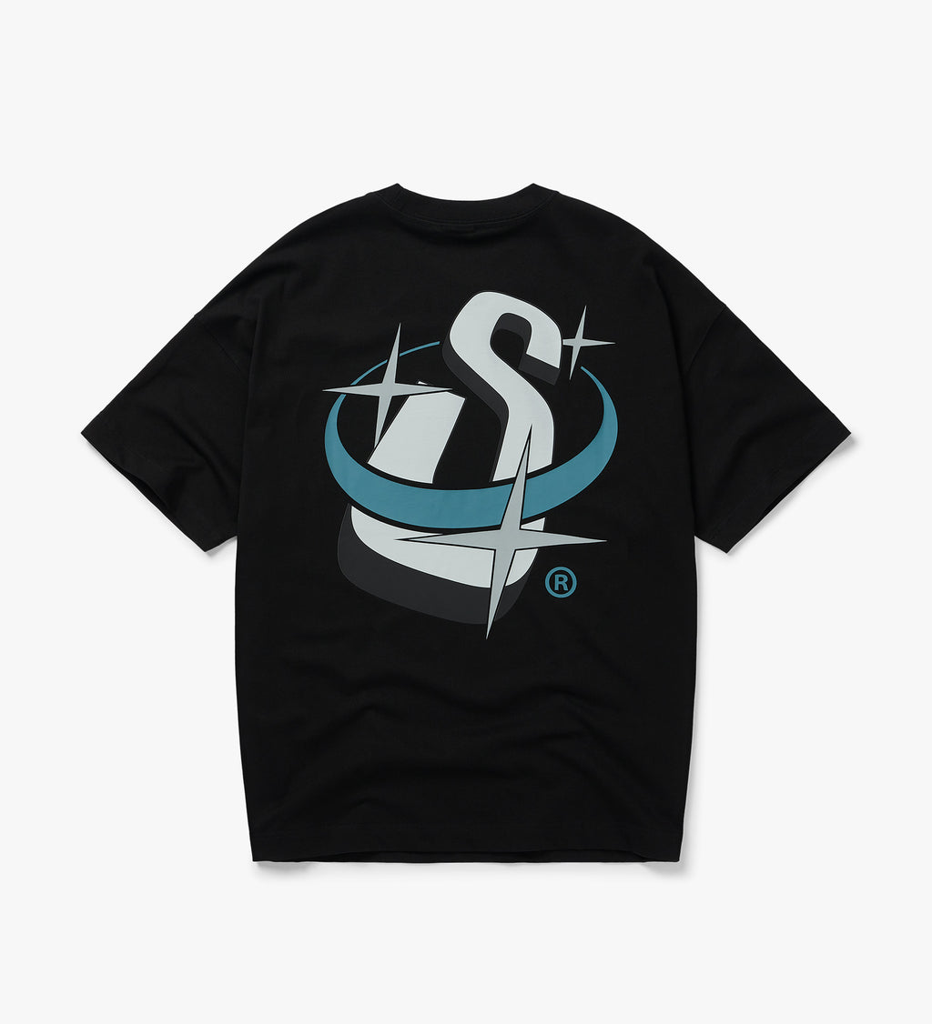 Satellite Initial Logo T-Shirt [Black]