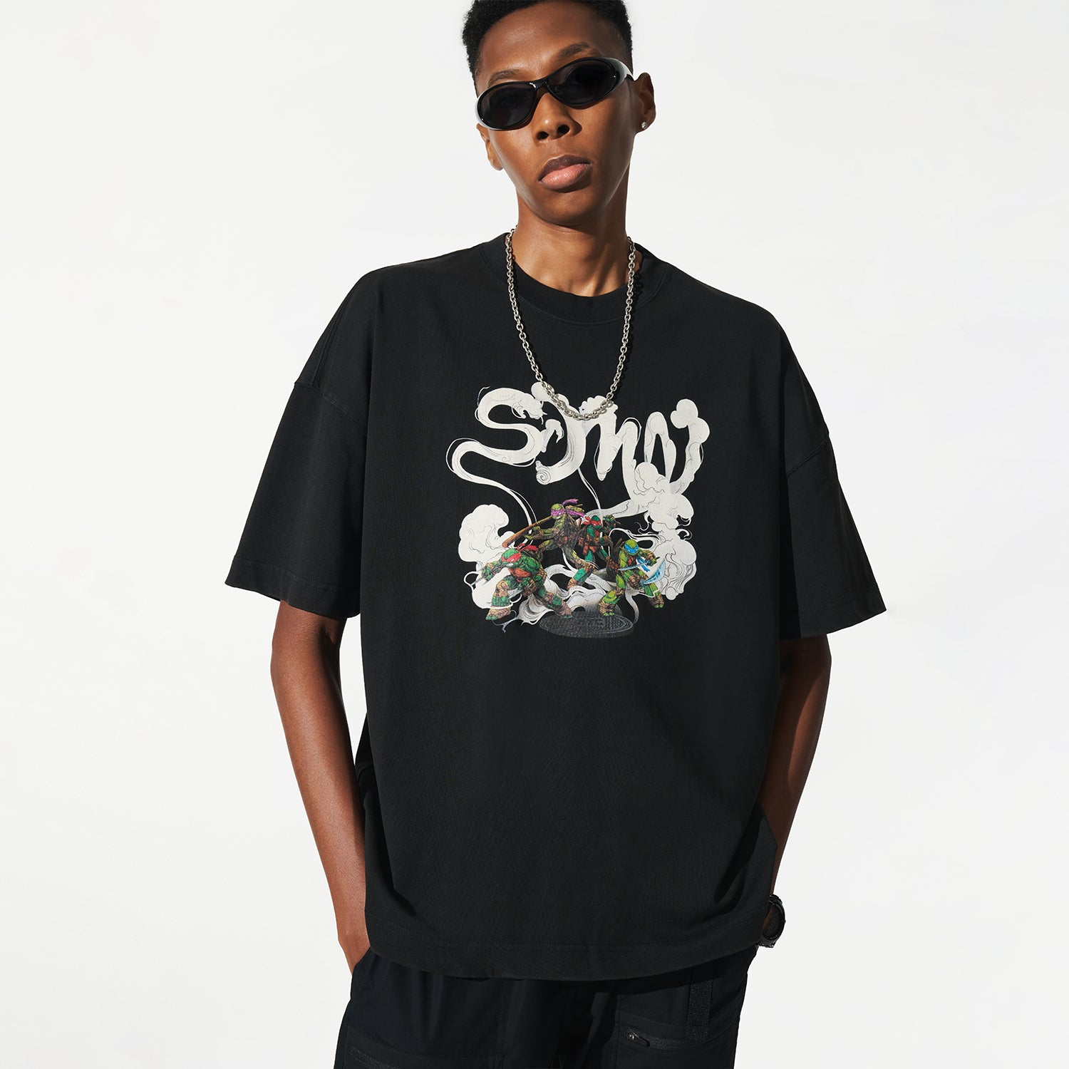 SDMN x TMNT Smoke T-Shirt [Vintage Black]