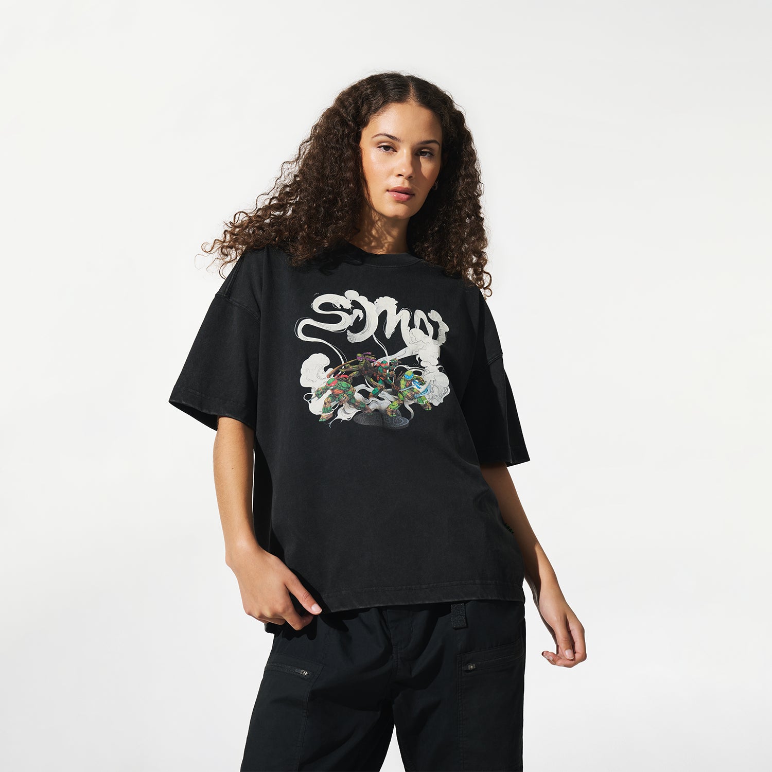 SDMN x TMNT Smoke T-Shirt [Vintage Black]