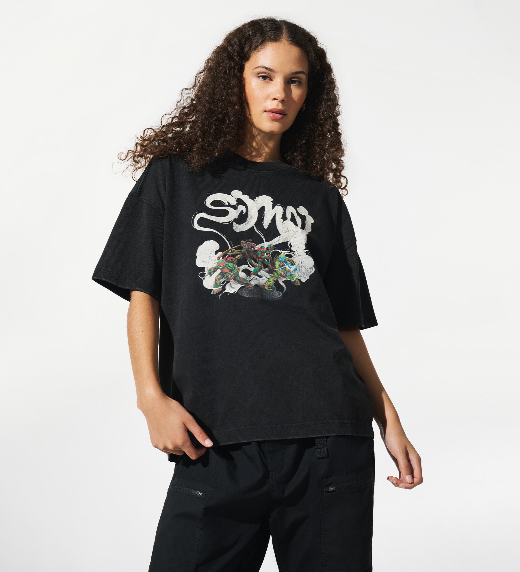 SDMN x TMNT Smoke T-Shirt [Vintage Black]