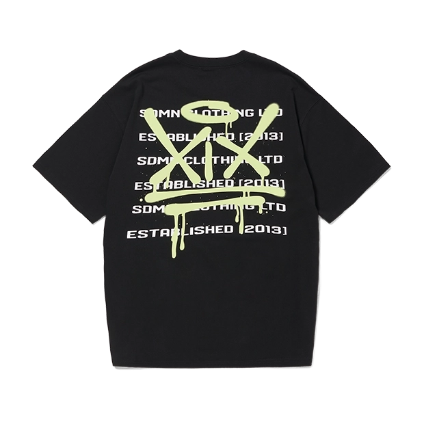 XIX Spray T-Shirt [Black/Lime]