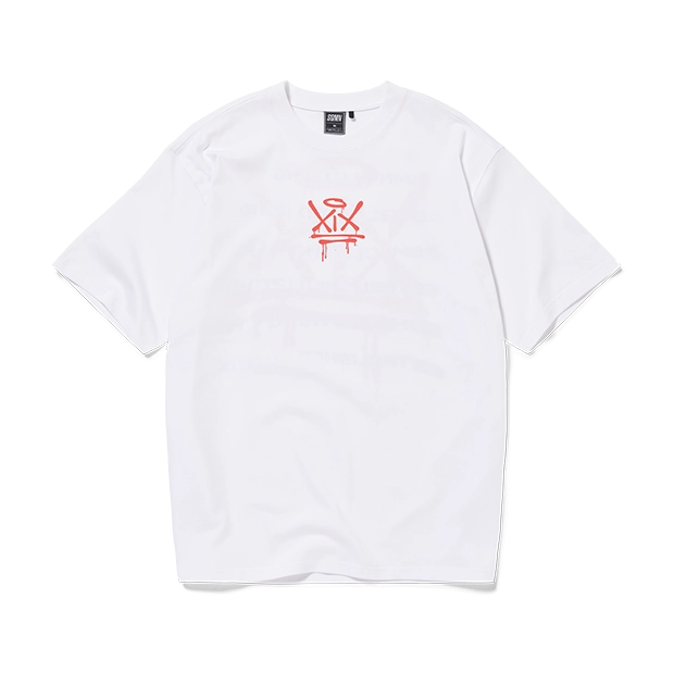 XIX Spray T-Shirt [White/Red]